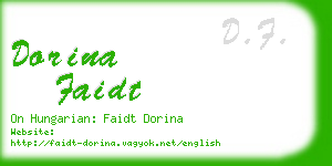 dorina faidt business card